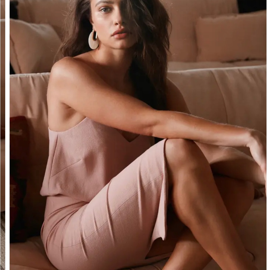 Dress The Population Dress Alondra Blouson Sheath Medium Pink Blush Midi